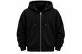 Premium Oversized Zip-Up Hoodie – Black