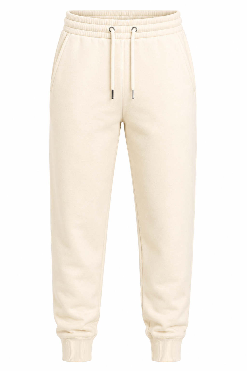 Premium Unisex Fleece Joggers – Cream