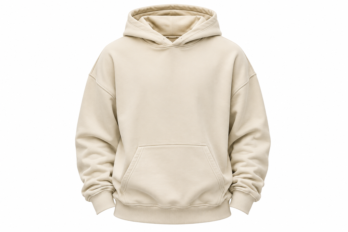 Premium Streetwear Hoodie Cream
